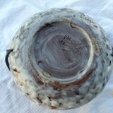 Art Deco ceramic vase wrought iron frame with lemon tree decoration L Date