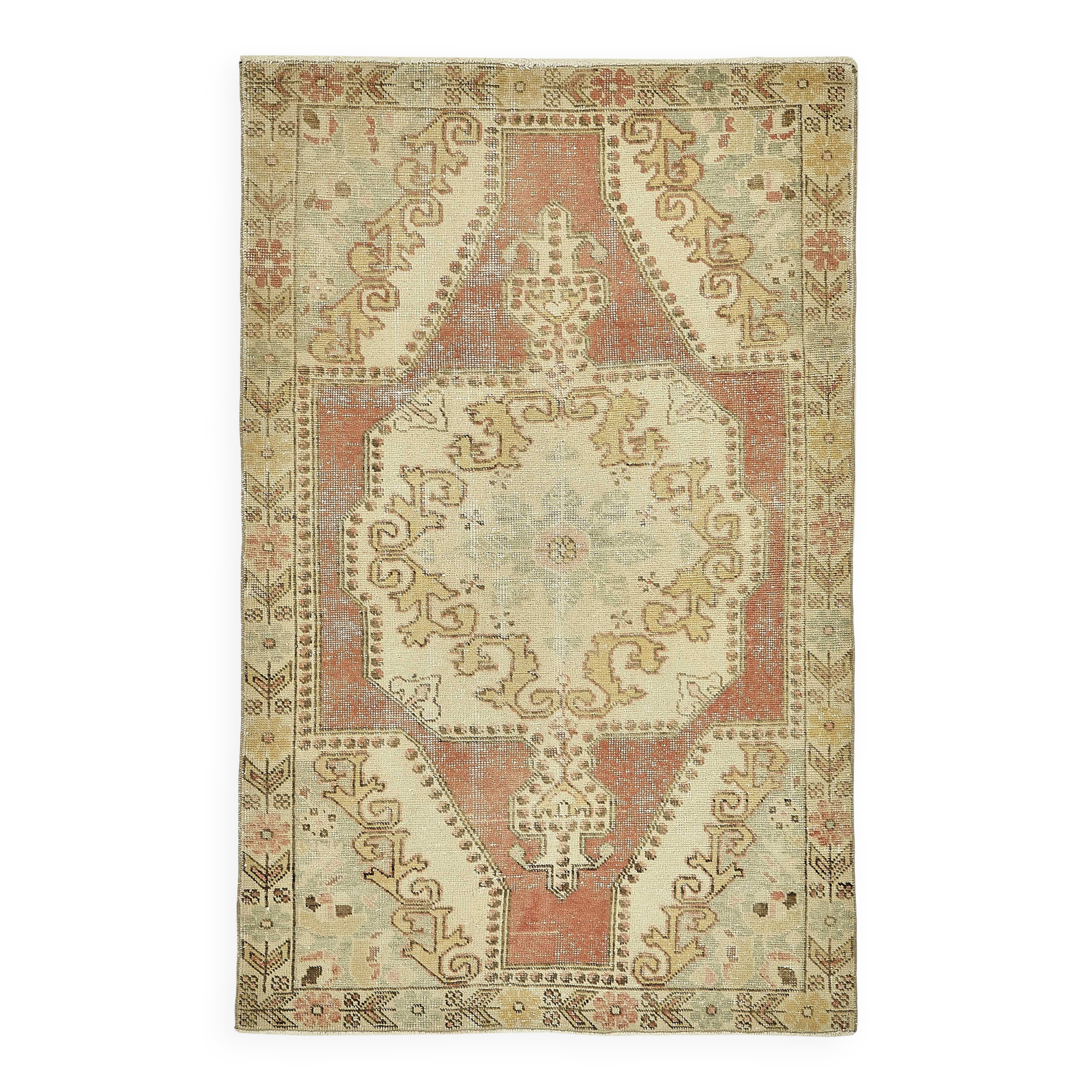 Turkish Vintage Anatolian Rug 136 cm x 213 cm