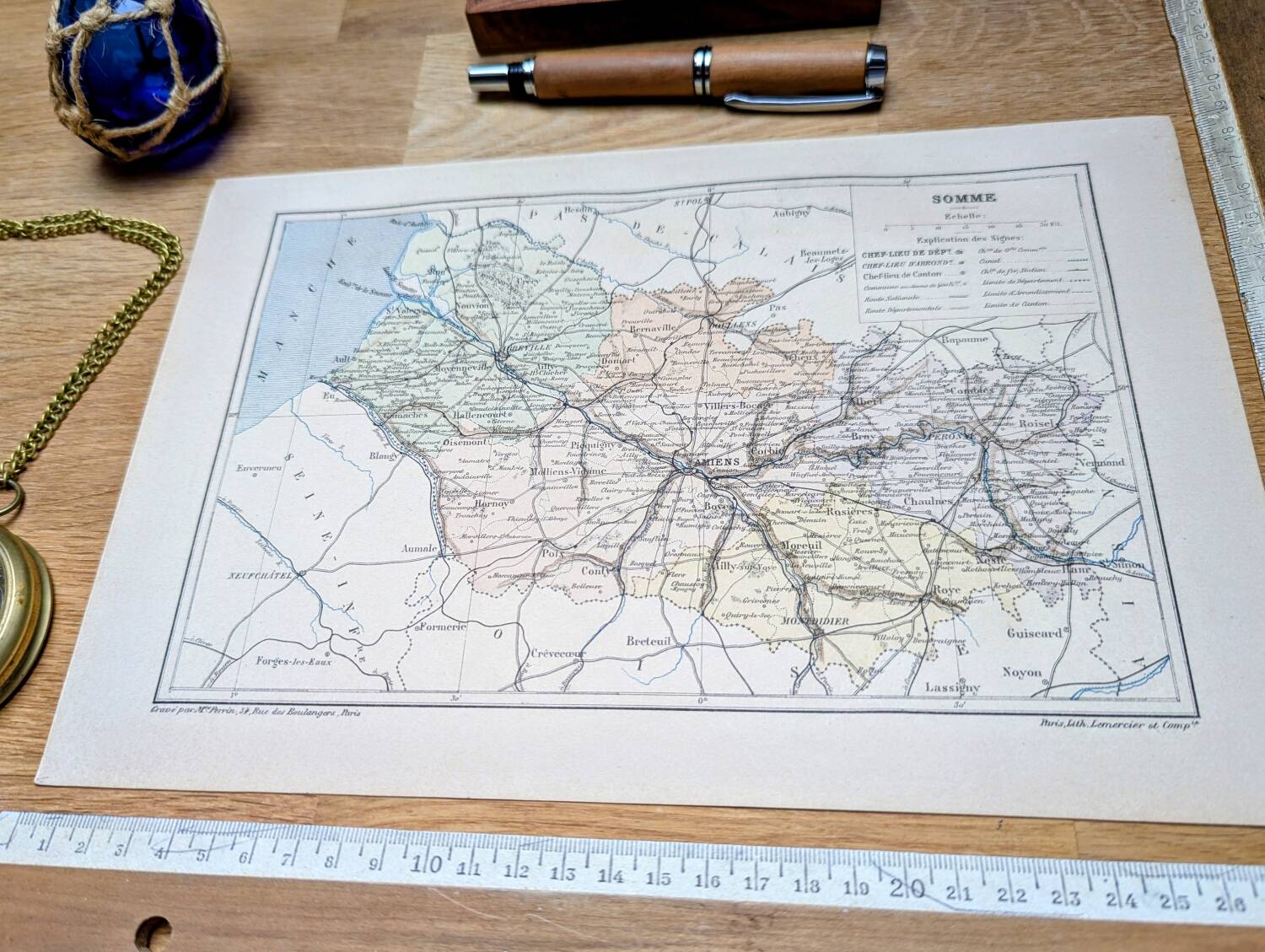 Printed in 1889, Somme, Hauts-de-France.