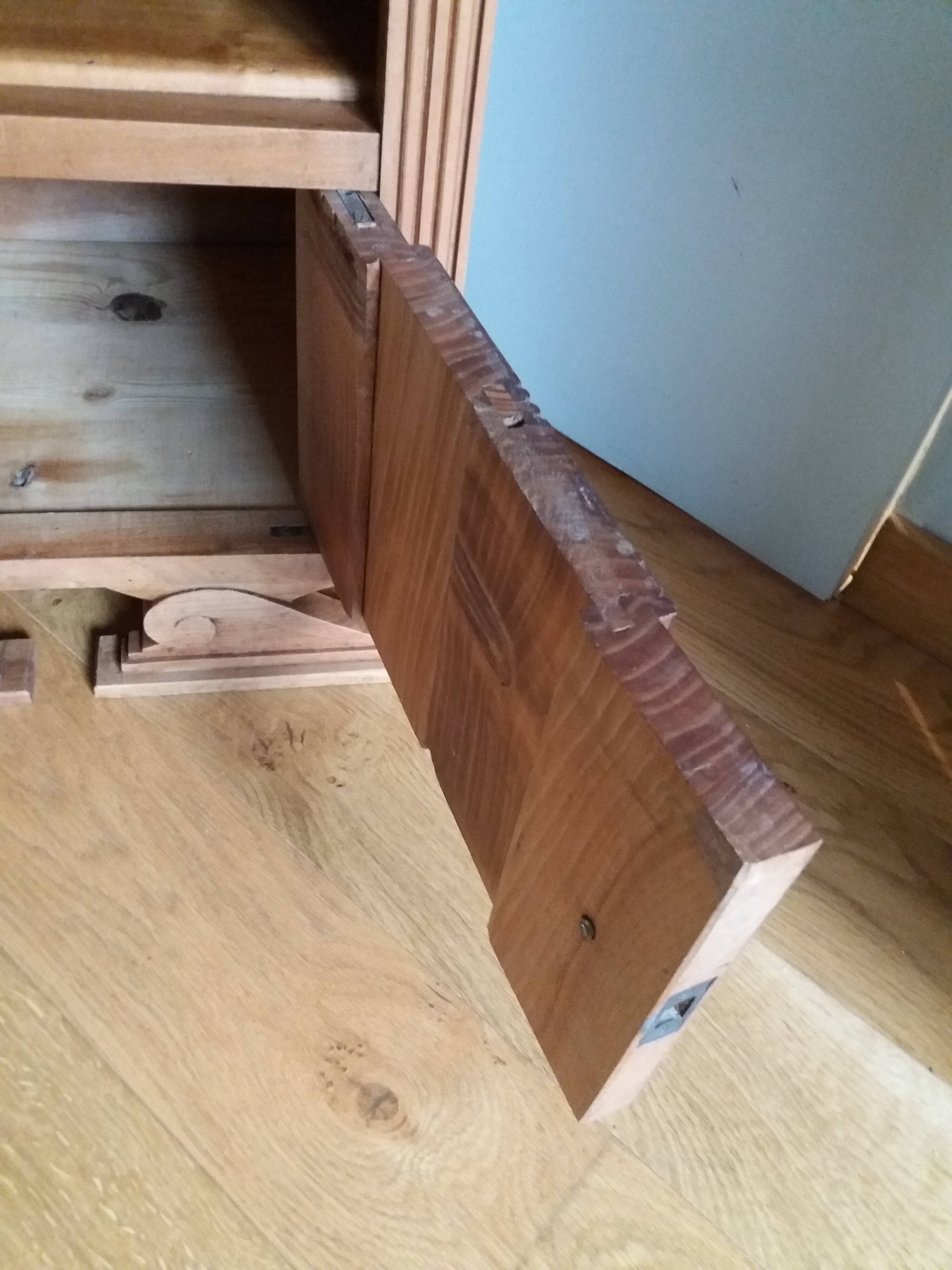 Art deco wooden bedside table