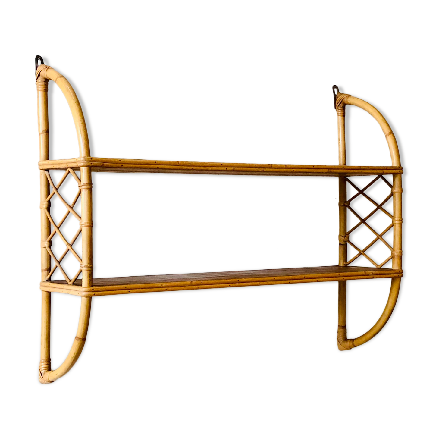 Rattan wall shelf 80x60cm