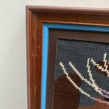 Framed vintage rooster canvas tapestry