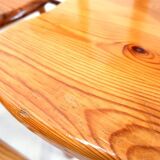 Rainer Daumiller style set of 4 brutalist pine chairs