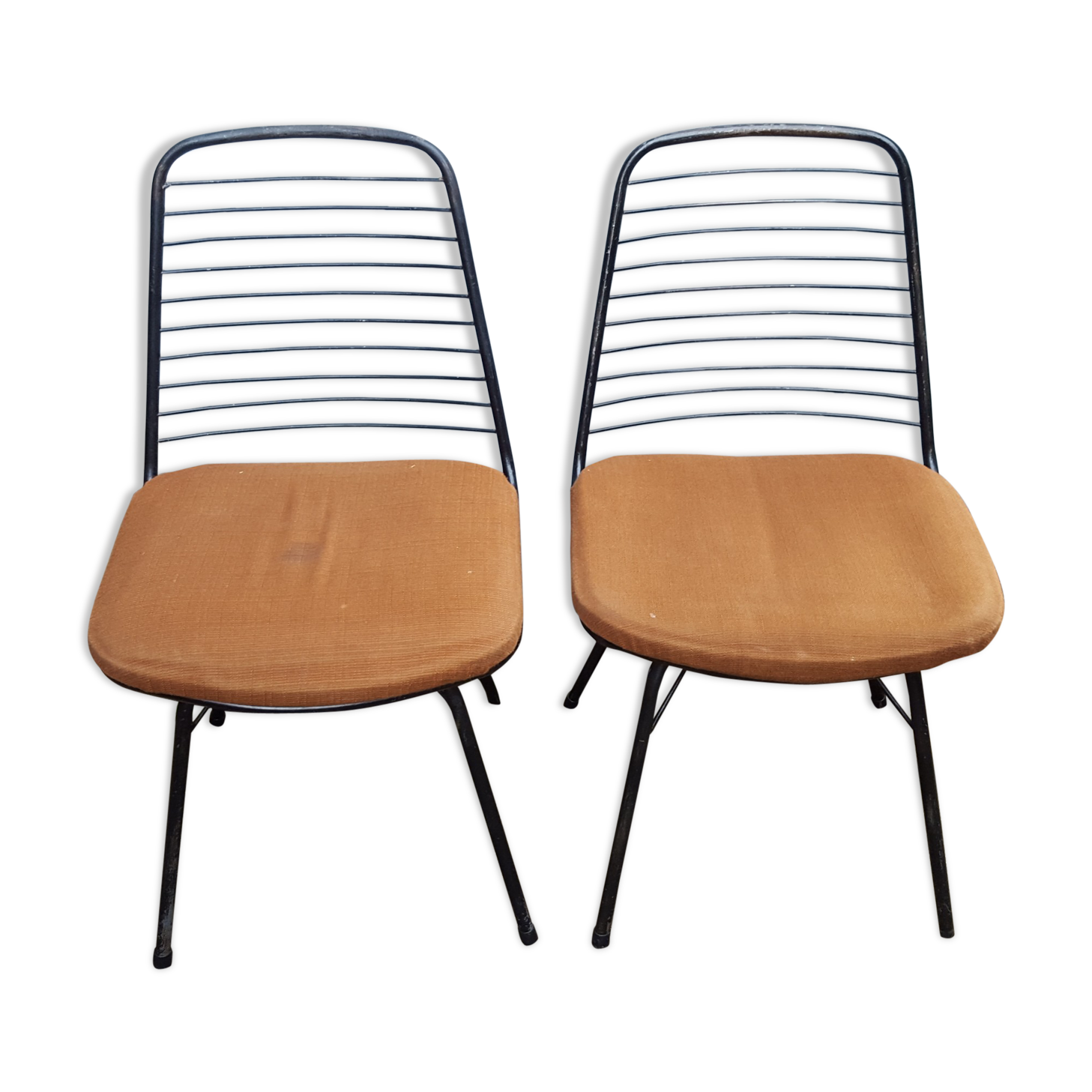 Pair of Jean-Louis Bonnant chairs, "My Uncle" Jacques Tati