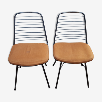 Pair of Jean-Louis Bonnant chairs, "My Uncle" Jacques Tati