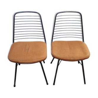 Pair of Jean-Louis Bonnant chairs, "My Uncle" Jacques Tati