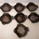 Set of 7 fish-shaped plates signed MARIUS GIUGE circa 1970