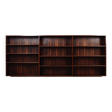 Bibliothèque en palissandre, design danois, années 1970, fabriquée au Danemark