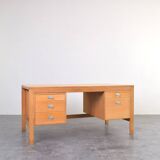 Mid-Century Oak Desk by Chr. Rasmussen for Randers Møbelfabrik, 1970s.