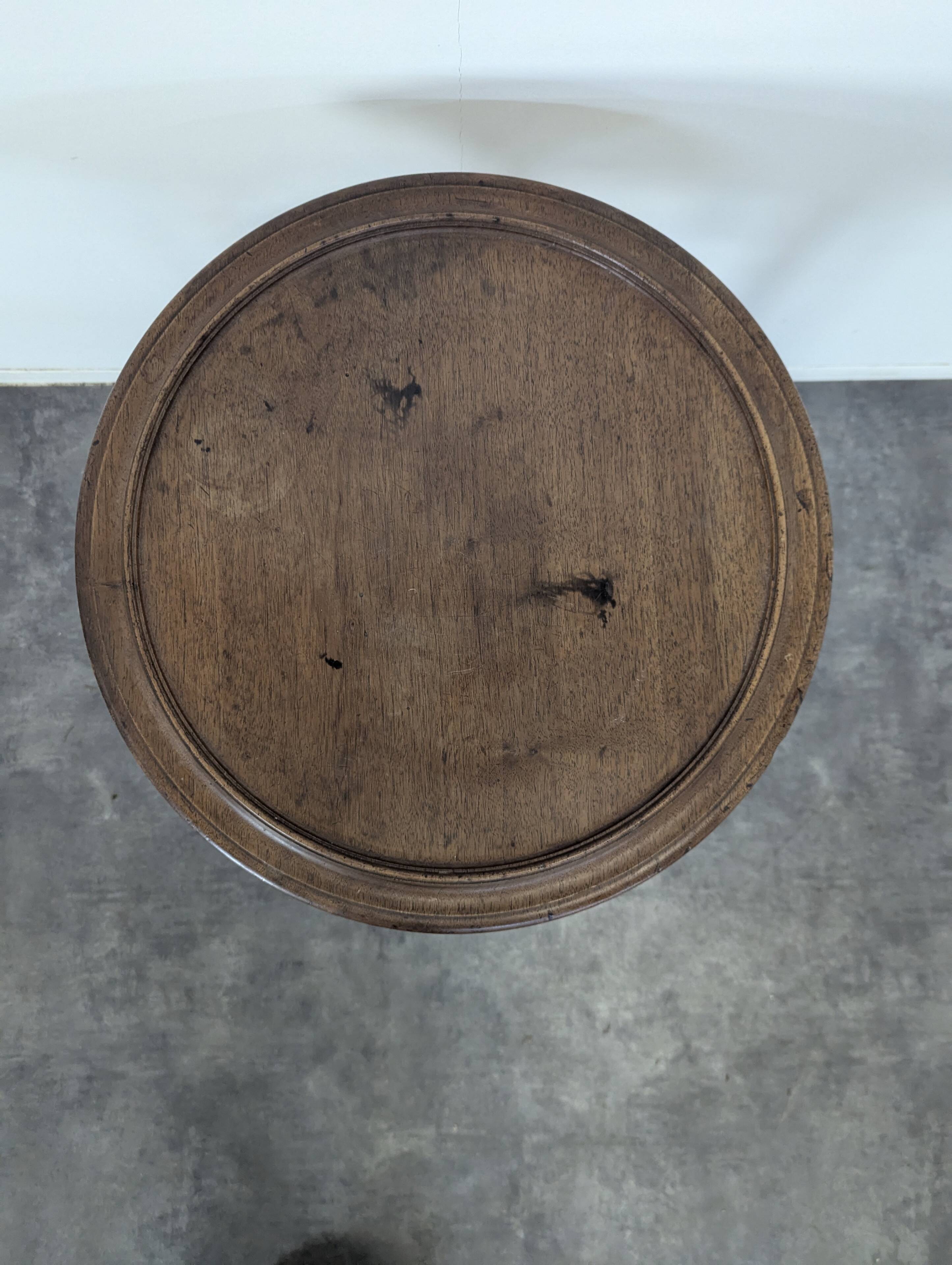 Walnut pot stand table