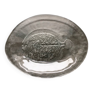 plat poisson en verre