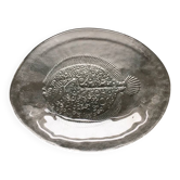 Vintage glass fish plate 32 x 25 cm