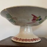 Grigny Terracotta Flowered Compote Dish