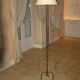 Vintage: Wrought iron floor lamp with lampshade and magazine rack