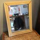 White wooden mirror