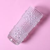 Vintage Pressed Glass Vase: CandleWax Design by František Pečený / 1972