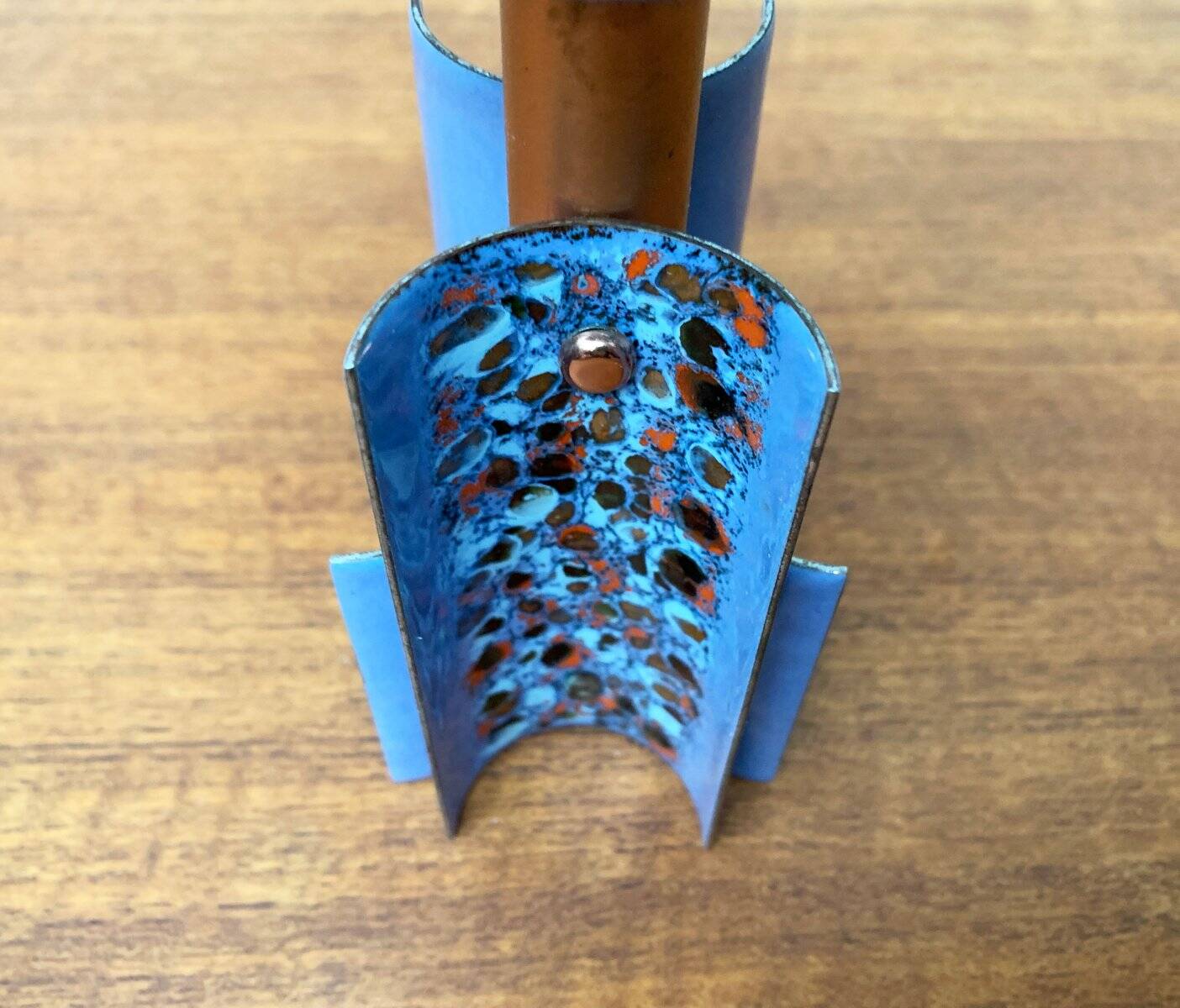 Vintage enamel candlestick