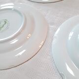 Lot de 5 assiettes à dessert 19,6cm bleues et blanches