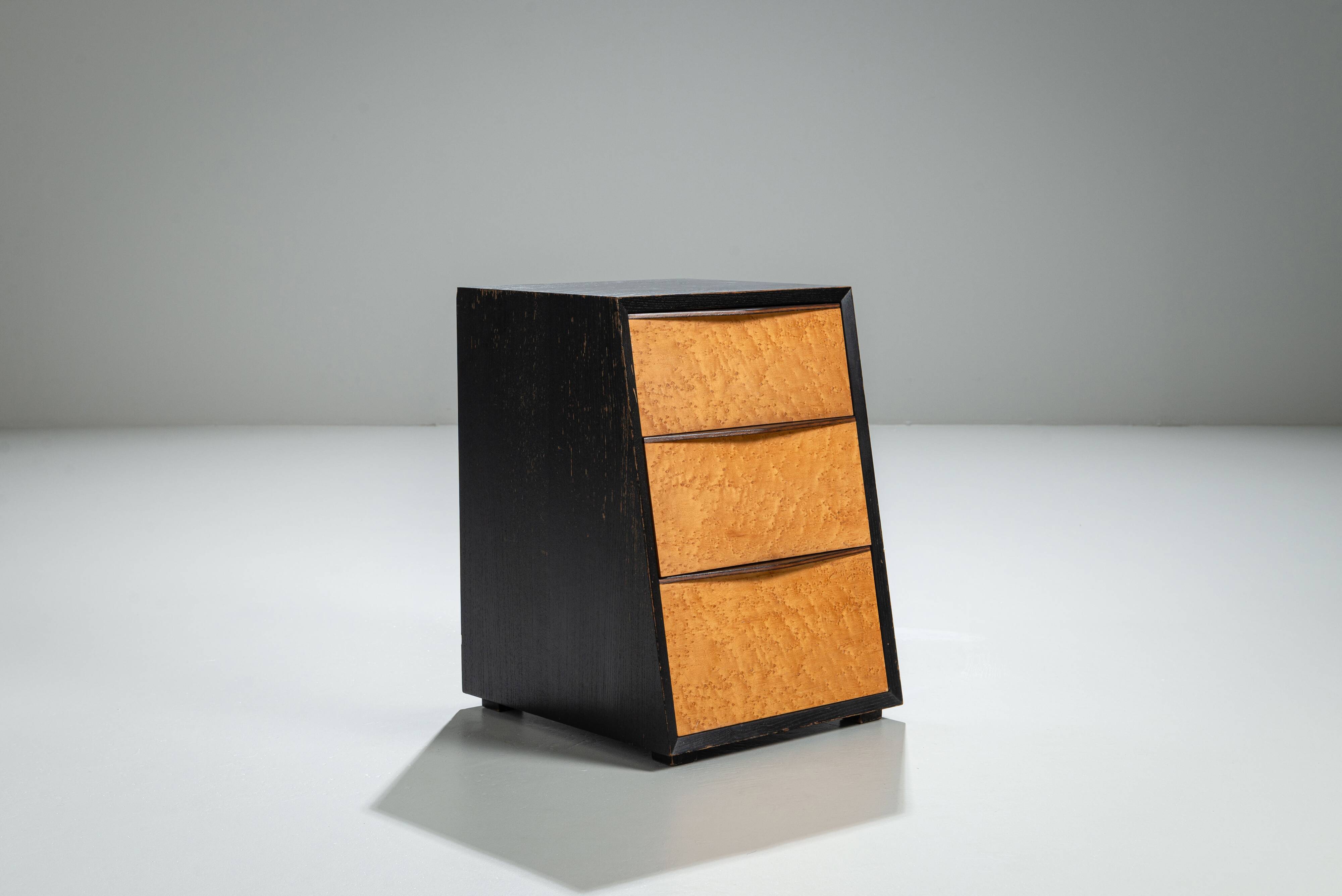 Architectural sloped chest of drawers