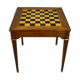 Table a jeux Louis XVI en marqueterie de bois nobles
