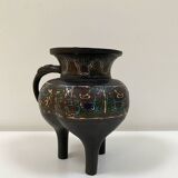 Ancient Chinese bronze tripod vase