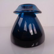 Hand-Blown Blue Glass Vase, Italy, 1960s