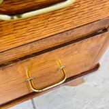 Commode vintage en noyer, pieds compas , circa 1950s