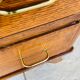 Vintage walnut chest of drawers, splayed legs, circa 1950s.