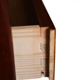 Bibliothèque scandinave en acajou avec tiroirs