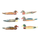 6 duck-shaped knife holders in lacquered wood
