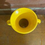 Antique Vase with Handles Yellow Ceramic Vintage Decoration #C605