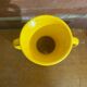 Antique Vase with Handles Yellow Ceramic Vintage Decoration #C605