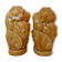 pair of vases in faience Saint Clement slurry art deco