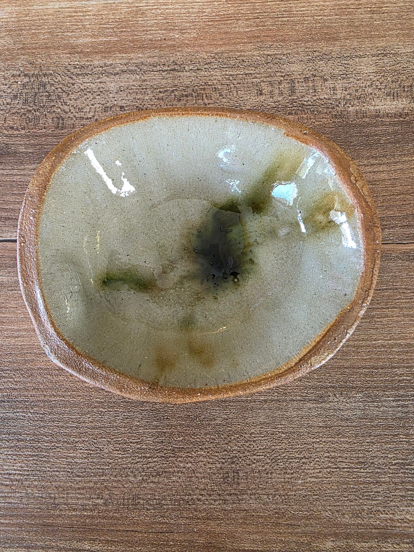 Set of 3 vintage Gres pieces from La Colombe pottery, signed.