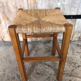 Wooden stool & mulched seat