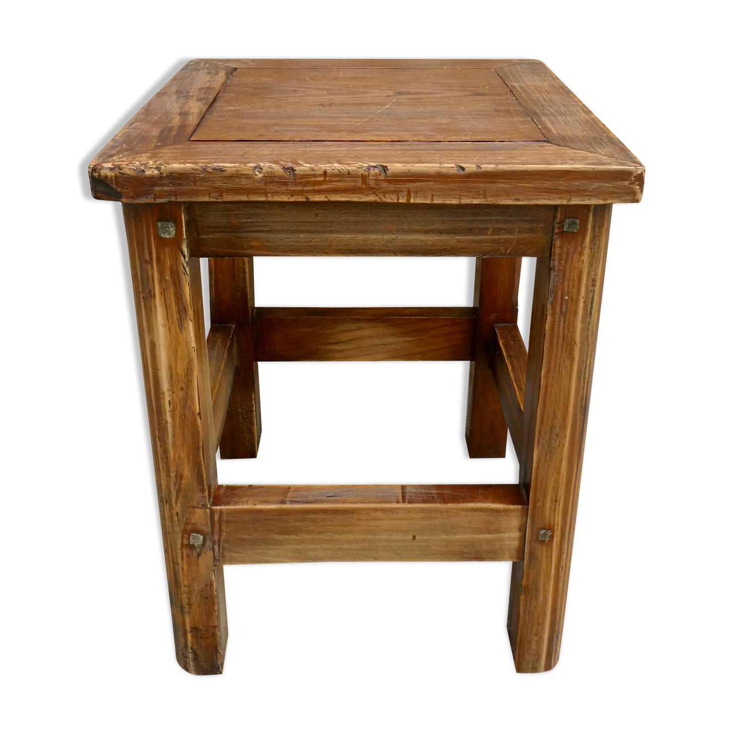 Solid wood stool