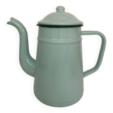 Mint green enamelled sheet metal coffee maker