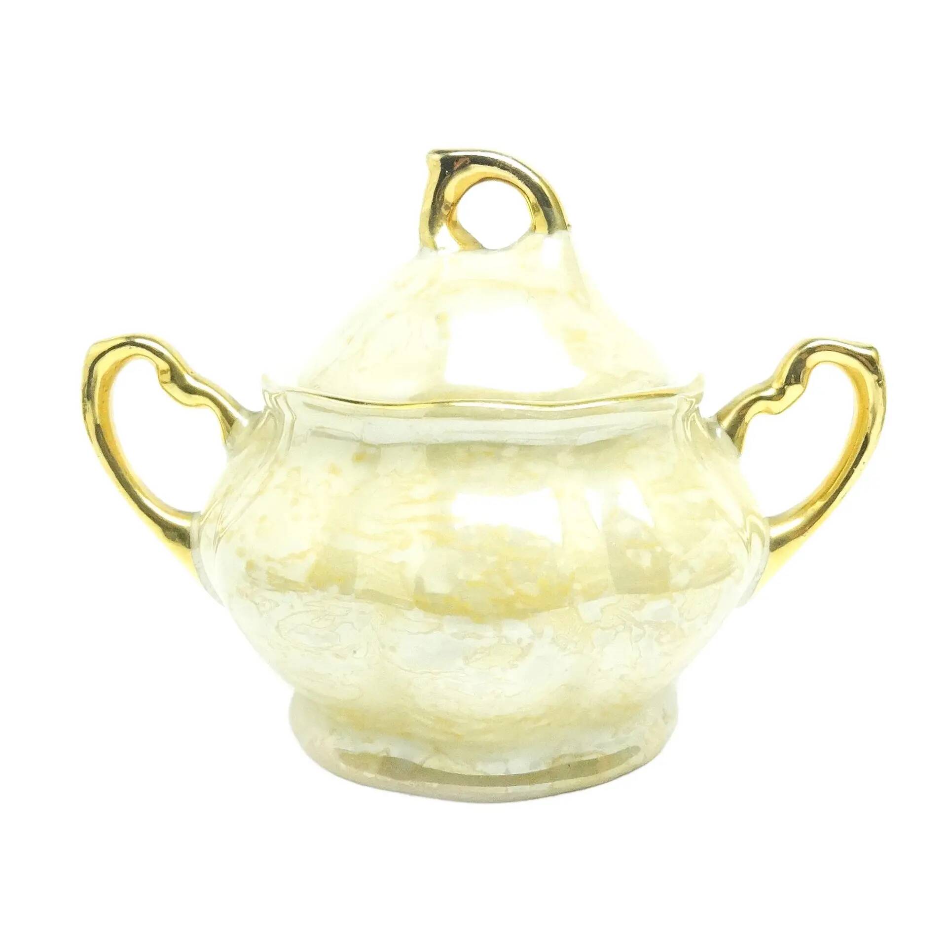 Rococo sugar bowl, porcelain, Chodzież, Poland, 1970s
