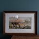 Watercolor signed Thinel, landscape, Marais Poitevin