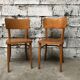 Pair of wooden chairs Thonet vintage bistro 1950