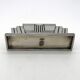Royal signature - business card holder - art deco style - silver metal