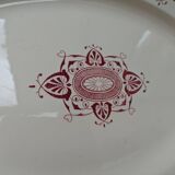 Old oval serving dish, Amiral Creil and Montereau Terre de Fer model