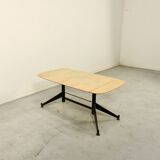 Midcentury Italian Steel And Marble Coffee Table.