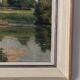 Vintage Original River Landscape Oil Painting: Framed Countryside Art