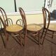 set of 3 wooden canned bistro chair - ZPM RADOMSKO for Thonet