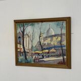 Mid Century Swedish Oil on Panel – “Lakerstationen” by L. Knut Norman