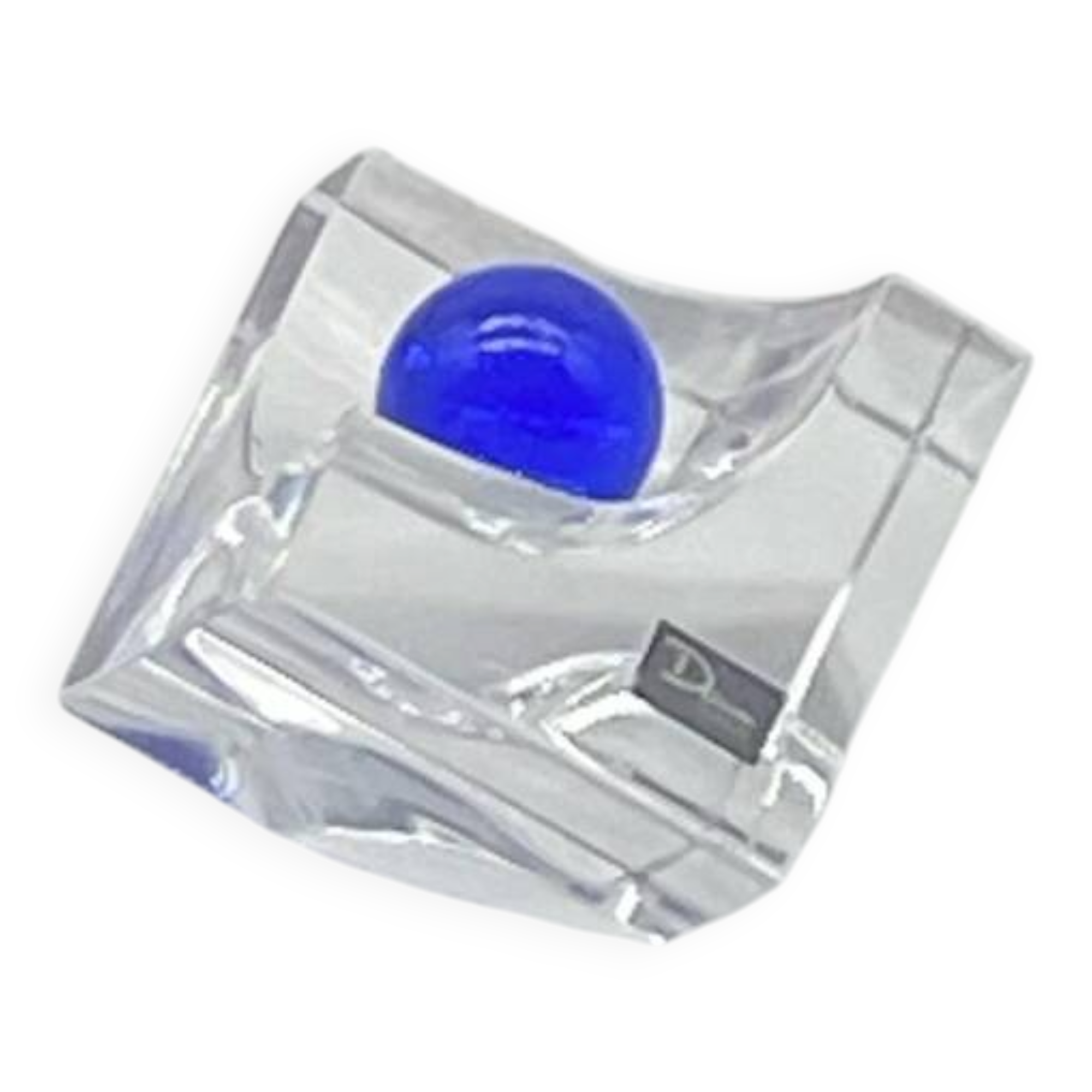 Daum France 🇫🇷 blue ball ashtray / pocket emptier