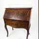Curved donkey desk in walnut (secretary)