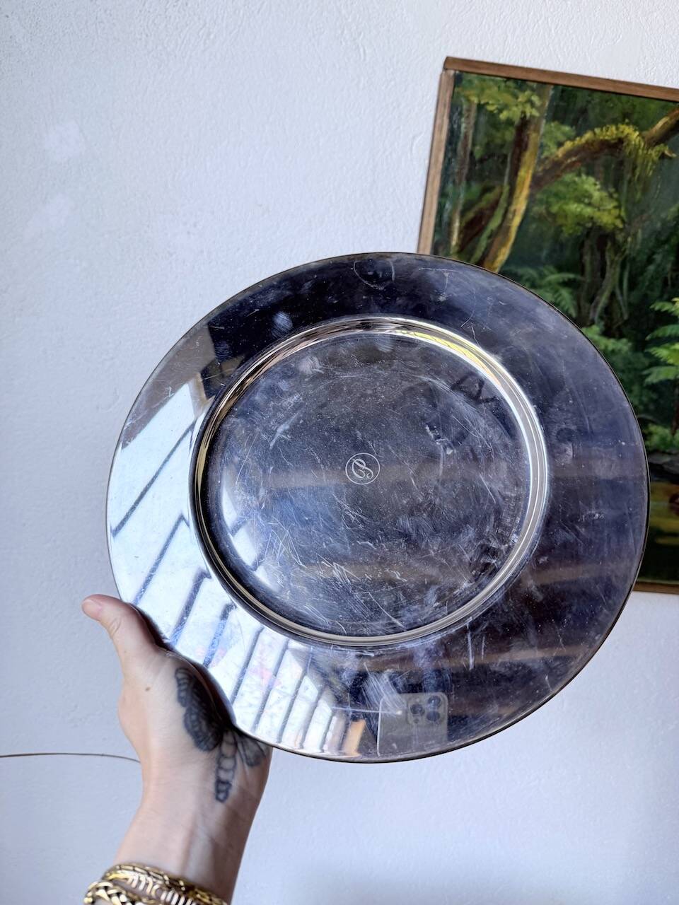 Set of 12 plates - underplates - silver-plated metal Emile Puiforcat