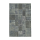 Handwoven turkish contemporary 198 cm x 300 cm grey patchwork carpet